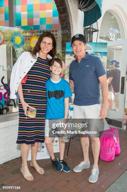 Desiree Gruber, Callum Lyon MacLachlan and Kyle MacLachlan attends the Sony Pictures Animation Screening of "Hotel Transylvania 3: Summer Vacation"...