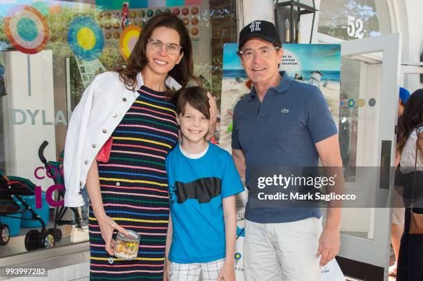 Desiree Gruber, Callum Lyon MacLachlan and Kyle MacLachlan attends the Sony Pictures Animation Screening of "Hotel Transylvania 3: Summer Vacation"...