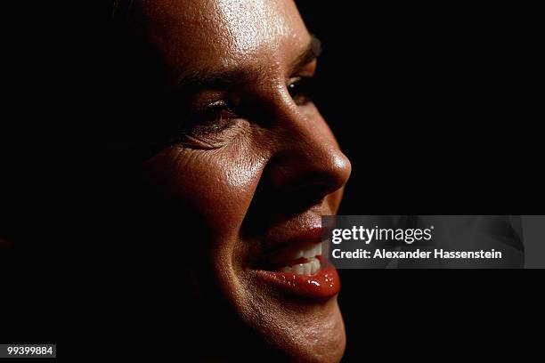 Katarina Witt arrives for the Goldene Sportpyramide Award at the Adlon Hotel on May 14, 2010 in Berlin, Germany.