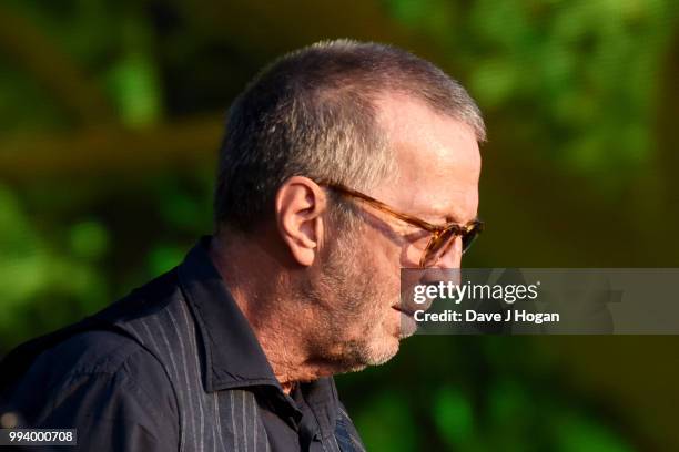 Eric Clapton performs on stage as Barclaycard present British Summer Time Hyde Park at Hyde Park on July 8, 2018 in London, England.