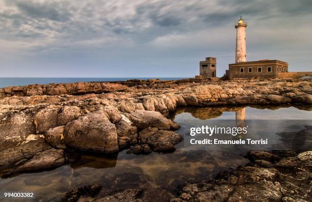 faro santa croce augusta - croce stockfoto's en -beelden