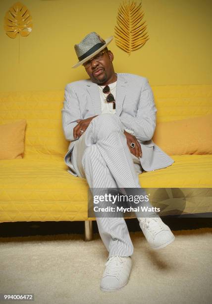 Bobby Brown, executive producer of the Bobby story at the 2018 Essence Music Festival Portrait studio on July 8, 2018 in New Orleans, Louisiana.