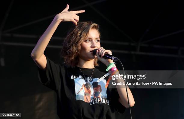 Nina Nesbitt performs on the King Tut's Stage during the TRNSMT Festival on Glasgow Green in Glasgow.