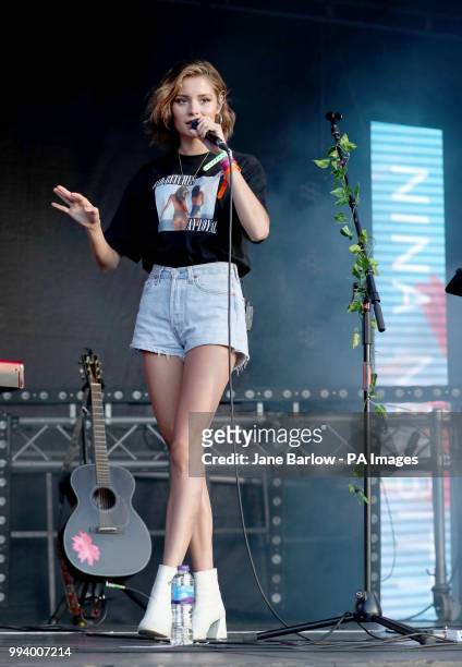 Nina Nesbitt performs on the King Tut's Stage during the TRNSMT Festival on Glasgow Green in Glasgow.