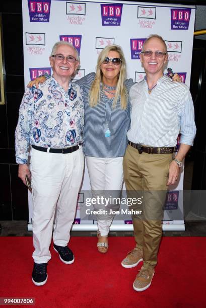 John Reid, Jacquie Lawrence and James Thomson attend a screening of 'Different For Girls' at The Curzon Mayfair on July 6, 2018 in London, England.