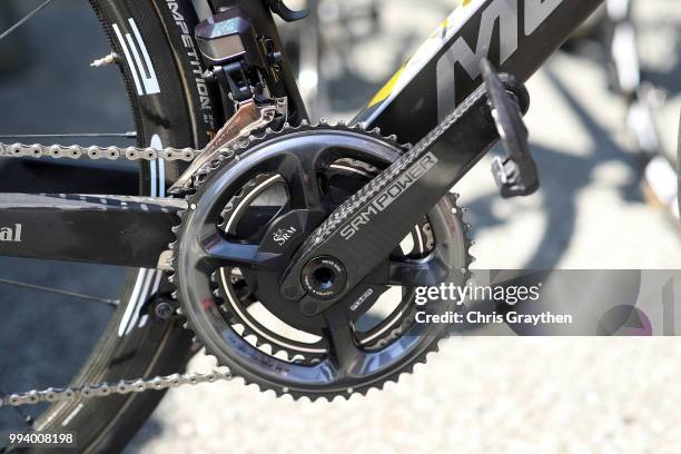 Vincenzo Nibali of Italy and Bahrain Merida Pro Team / Crankset / Merida Bike / llustration / during the 105th Tour de France 2018, Stage 2 a 182,5km...