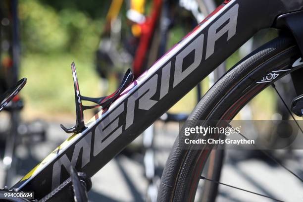 Vincenzo Nibali of Italy and Bahrain Merida Pro Team / Merida Bike / Down Tube / Illustration / during the 105th Tour de France 2018, Stage 2 a...