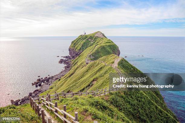 beautiful coastal scenery of cape kamui - hokkaido japan stock-fotos und bilder