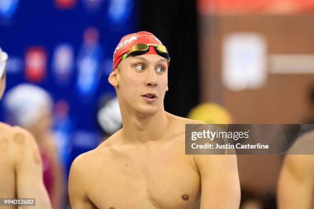 Chase Kalisz at the 2018 TYR Pro Series on July 8, 2018 in Columbus, Ohio.