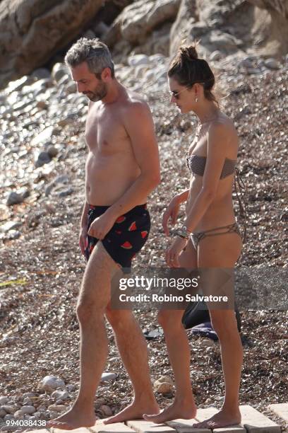 Alessandra Ambrosio sighting in Ibiza on July 8, 2018 in Ibiza, Spain.