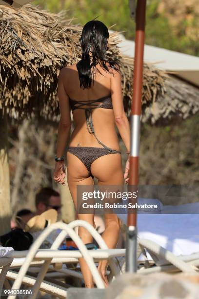 Alessandra Ambrosio sighting in Ibiza on July 8, 2018 in Ibiza, Spain.