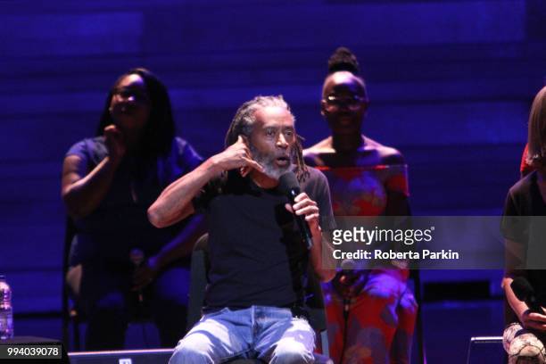 Bobby McFerrin performs with the Jireh Gospel Choir during the 2018 Festival International de Jazz de Montreal at Quartier des spectacles on July...