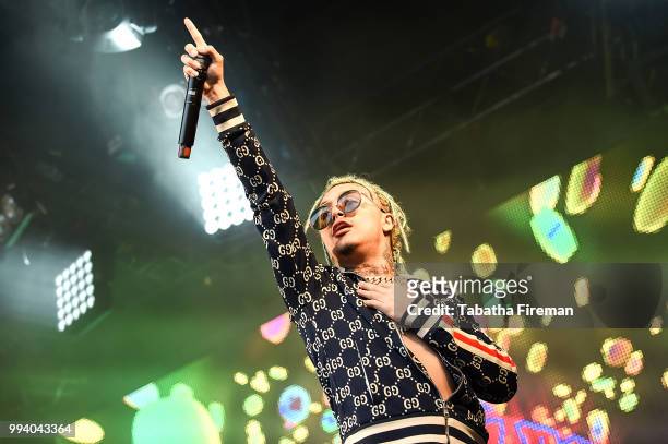 Lil Pump headlines the Pepsi Max stage on Day 3 of Wireless Festival 2018 at Finsbury Park on July 8, 2018 in London, England.
