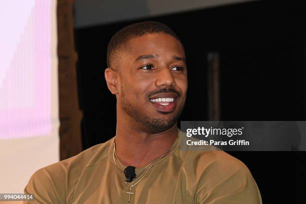 Michael B. Jordan speaks onstage during the 2018 Essence Festival on July 8, 2018 in New Orleans, Louisiana.