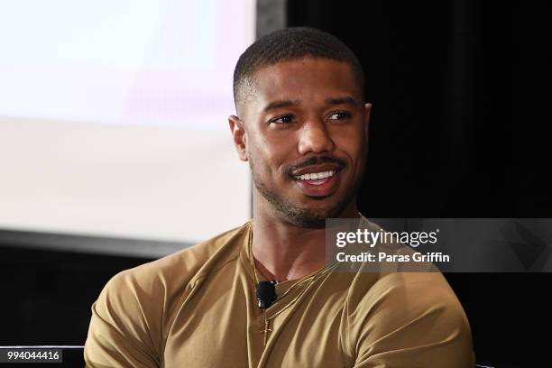 Michael B. Jordan speaks onstage during the 2018 Essence Festival on July 8, 2018 in New Orleans, Louisiana.