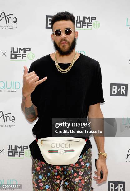 Player JaVale McGee attends the B/R x Jumpoff 2018 at Liquid Pool Lounge on July 8, 2018 in Las Vegas, Nevada.