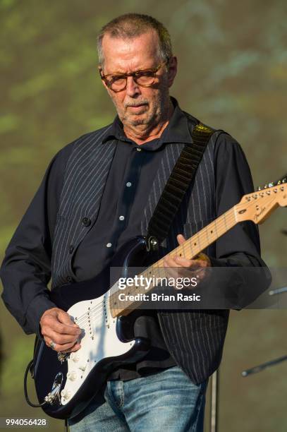 Eric Clapton performs live at Barclaycard present British Summer Time Hyde Park at Hyde Park on July 8, 2018 in London, England.