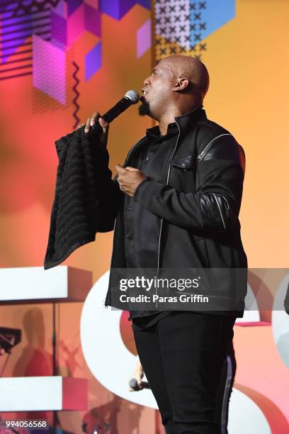 Anthony Brown and group therAPy perform onstage during the 2018 Essence Festival presented by Coca-Cola at Ernest N. Morial Convention Center on July...