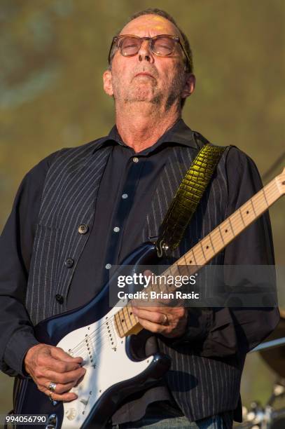 Eric Clapton performs live at Barclaycard present British Summer Time Hyde Park at Hyde Park on July 8, 2018 in London, England.