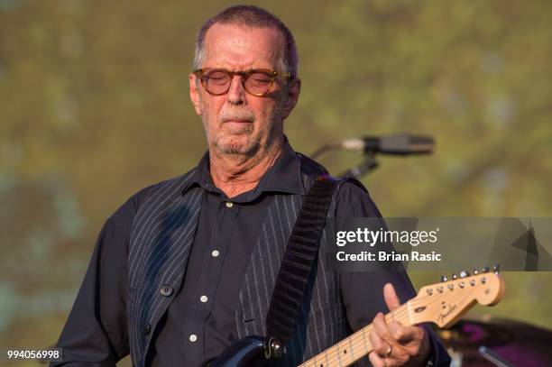 Eric Clapton performs live at Barclaycard present British Summer Time Hyde Park at Hyde Park on July 8, 2018 in London, England.