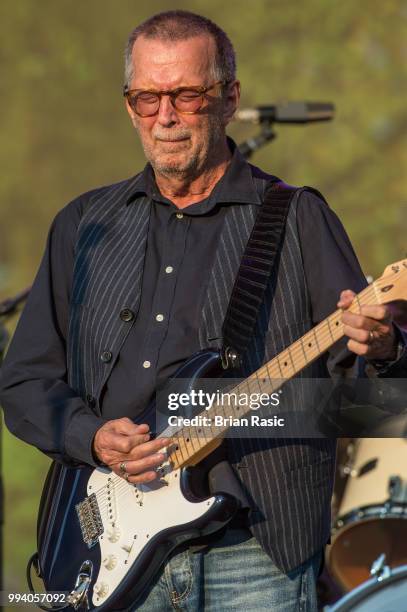 Eric Clapton performs live at Barclaycard present British Summer Time Hyde Park at Hyde Park on July 8, 2018 in London, England.