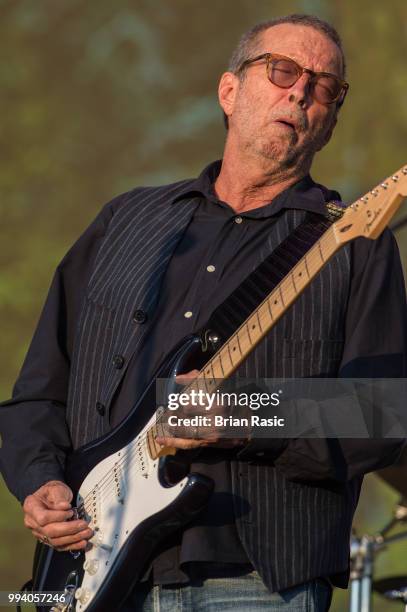 Eric Clapton performs live at Barclaycard present British Summer Time Hyde Park at Hyde Park on July 8, 2018 in London, England.