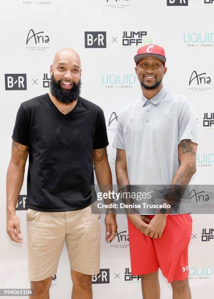 Former NBA player Drew Gooden and guest attends the B/R x Jumpoff 2018 at Liquid Pool Lounge on July 8, 2018 in Las Vegas, Nevada.