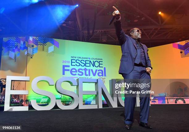 Johnny Gill performs onstage during the 2018 Essence Festival presented by Coca-Cola at Ernest N. Morial Convention Center on July 8, 2018 in New...