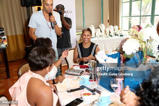 Dorys Erving reacts while playing bingo during Coach Woodson Invitational presented by MGM Resorts International, a PGD Global production, at Cascata...