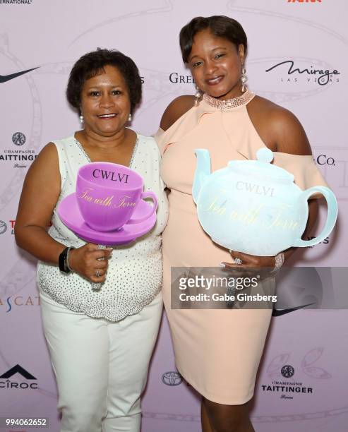 Carmin Brown and her mother attend Coach Woodson Invitational presented by MGM Resorts International, a PGD Global production, at Cascata Golf Club...