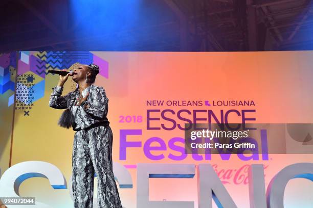 Regina Belle performs onstage during the 2018 Essence Festival presented by Coca-Cola at Ernest N. Morial Convention Center on July 8, 2018 in New...