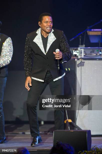 Jackie Jackson of The Jacksons performs on stage during Festival Jardins Palau de Pedralbes on July 8, 2018 in Barcelona, Spain.