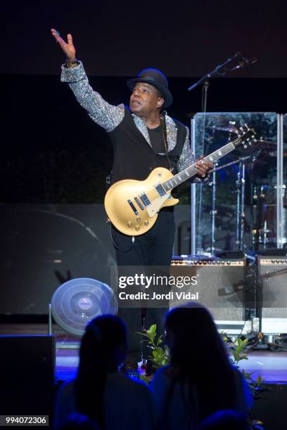 Tito Jackson of The Jacksons performs on stage during Festival Jardins Palau de Pedralbes on July 8, 2018 in Barcelona, Spain.