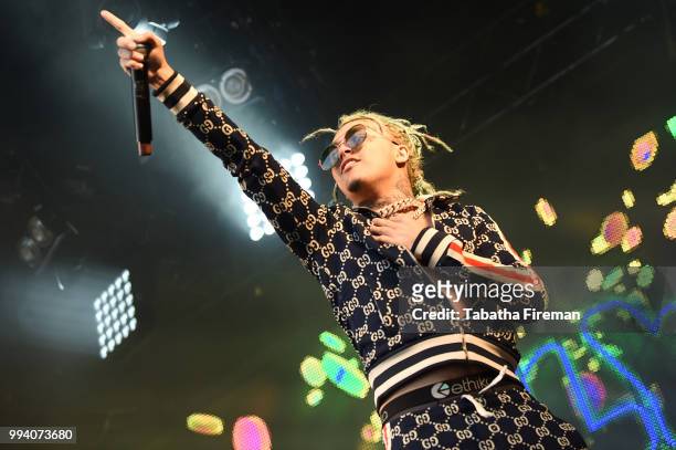 Lil Pump headlines the Pepsi Max stage on Day 3 of Wireless Festival 2018 at Finsbury Park on July 8, 2018 in London, England.