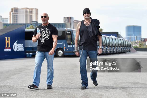 Kevin Mack and Danny Koker attend HISTORY's Live Event "Evel Live" on July 8, 2018 in Las Vegas, Nevada.