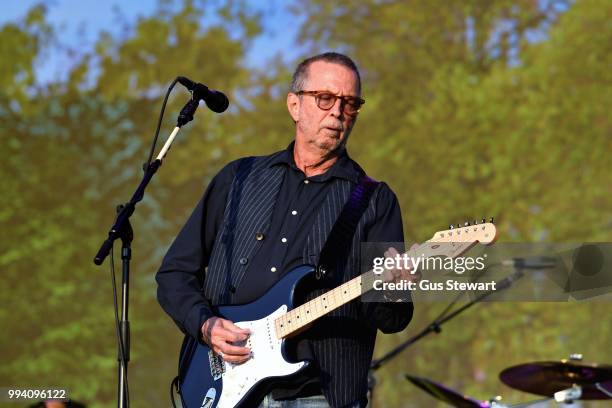 Eric Clapton performs on the Great Oak Stage at Barclaycard Presents British Summer Time Hyde Park at Hyde Park on July 8, 2018 in London, England.