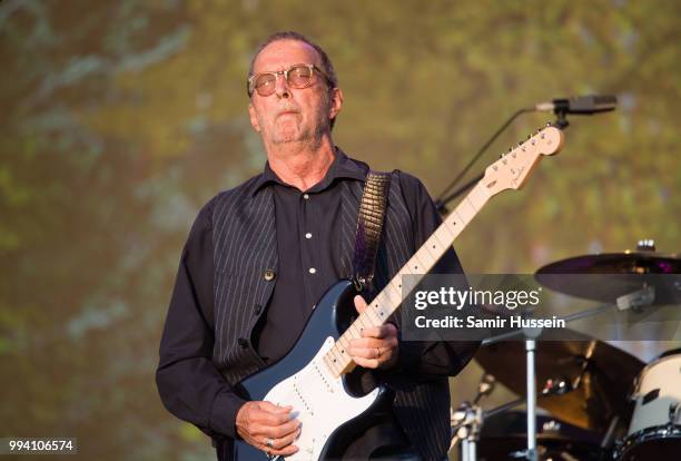 Eric Clapton performs live at Barclaycard present British Summer Time Hyde Park at Hyde Park on July 8, 2018 in London, England.