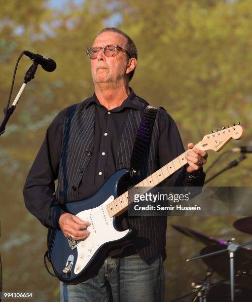 Eric Clapton performs live at Barclaycard present British Summer Time Hyde Park at Hyde Park on July 8, 2018 in London, England.