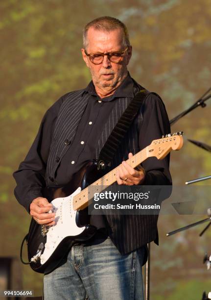 Eric Clapton performs live at Barclaycard present British Summer Time Hyde Park at Hyde Park on July 8, 2018 in London, England.