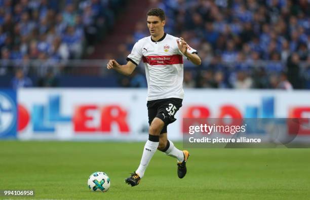 Stuttgart's Marcin Kaminski during the German Bundesliga soccer match between Schalke 04 and VfB Stuttgart at the Veltins Arena in Gelsenkirchen,...