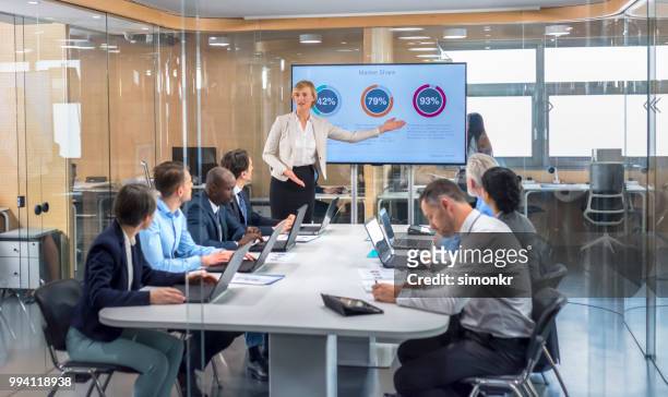 business people having meeting in conference room - long term stock pictures, royalty-free photos & images