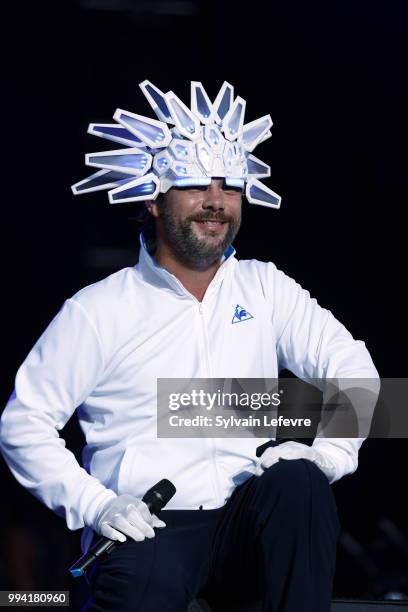 Jamiroquai's singer Jay Kay performs with his band during Arras' Main Square Festival, day three, on July 8, 2018 in Arras, France.