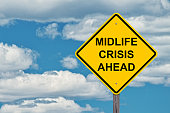 Midlife Crisis Ahead Caution Sign