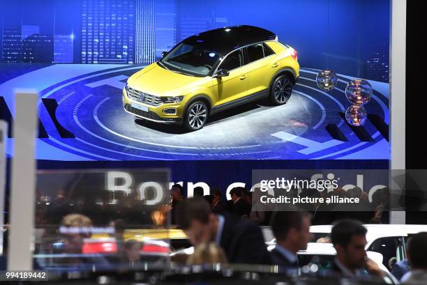 Volkswagen T-Roc is being presented at the Internationale Automobil-Ausstellung in Frankfurt am Main, Germany, 12 September 2017. The International...