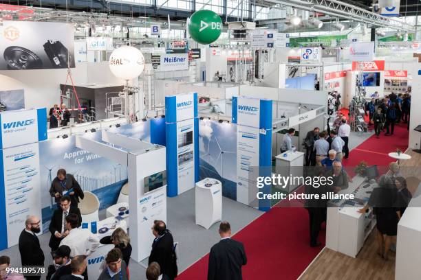 View of the Husum Wind Fair in Husum, Germany, 12 September 2017. The fair on the topic of wind energy continues until 17 September. Photo: Markus...