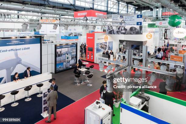 View of the Husum Wind Fair in Husum, Germany, 12 September 2017. The fair on the topic of wind energy continues until 17 September. Photo: Markus...