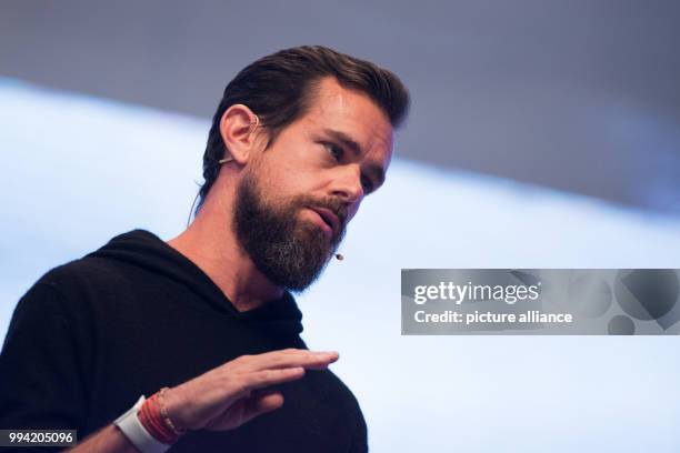 Jack Dorsey, CEO of Twitter is pictured at the digital fair dmexco in Cologne, Germany, 13 September 2017. Photo: Rolf Vennenbernd/dpa