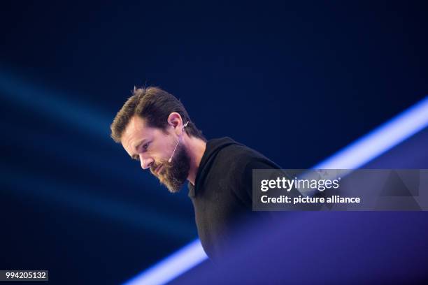 Jack Dorsey, CEO of Twitter is pictured at the digital fair dmexco in Cologne, Germany, 13 September 2017. Photo: Rolf Vennenbernd/dpa