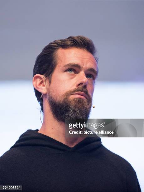 Jack Dorsey, CEO of Twitter is pictured at the digital fair dmexco in Cologne, Germany, 13 September 2017. Photo: Rolf Vennenbernd/dpa