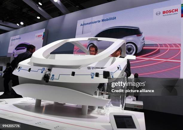 The automatised mobility is presented on a model at the Bosch stand at the Internationale Automobil-Ausstellung in Frankfurt am Main, Germany, 13...